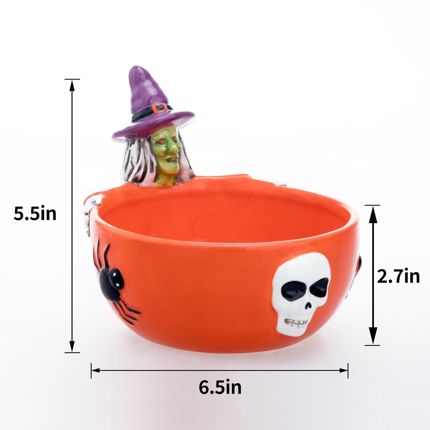 Halloween Candy Bowl -Candy Servers Hand Painted Ceramic, Dishwasher Safe