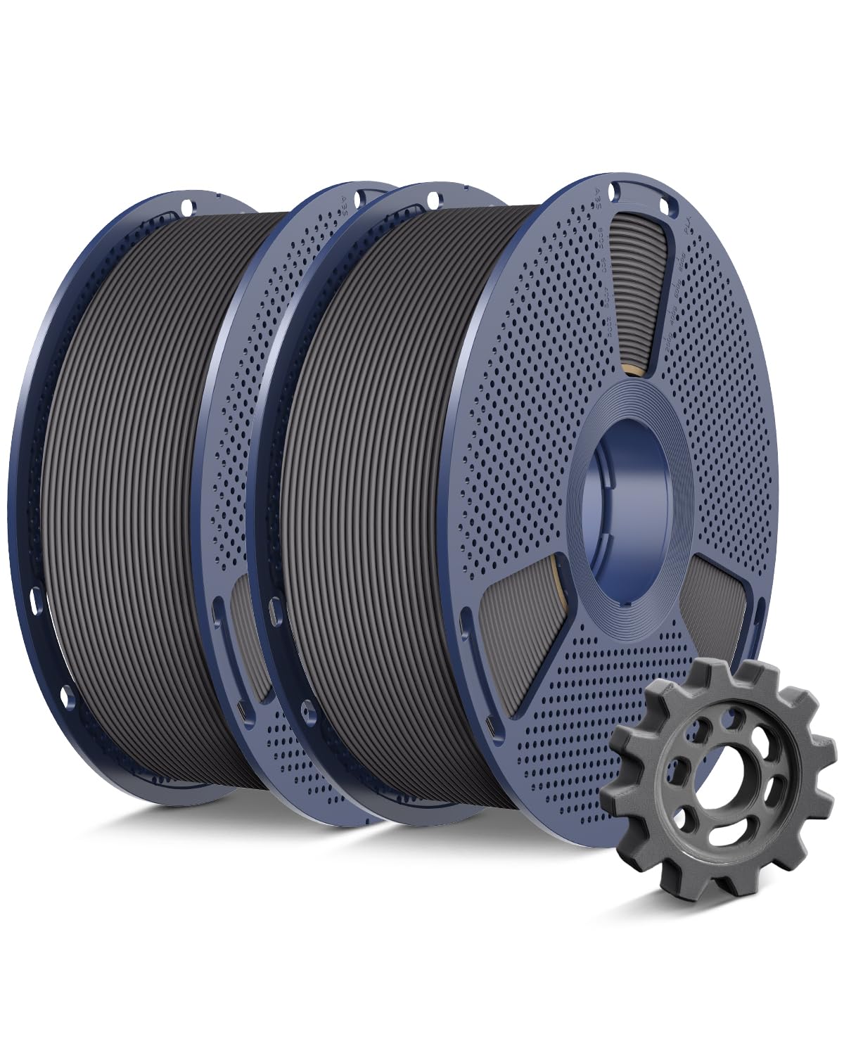 SUNLU High Speed PETG Filament 1.75mm Bundle, Less Stringing PETG 3D Printer Filament, 2kg in Total, 1kg per Spool, Grey+Grey