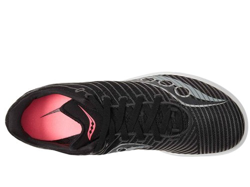 Saucony Women's Velocity Distance, Mid Distance Track Spike, Black/Vizi, 9.5