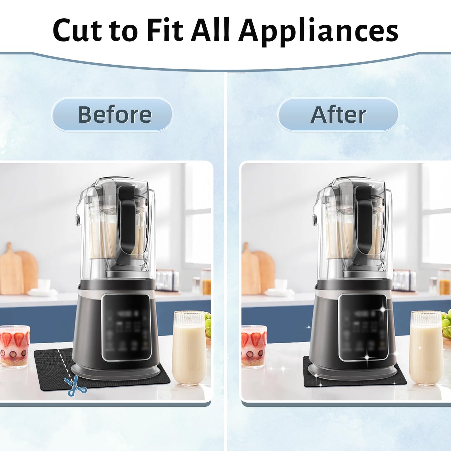 Lopnur 12X8 Small Appliance Slider, Appliance Sliders For Kitchen Appliances, 360 Rotating Sliding Tray For Coffee Maker, Heat R