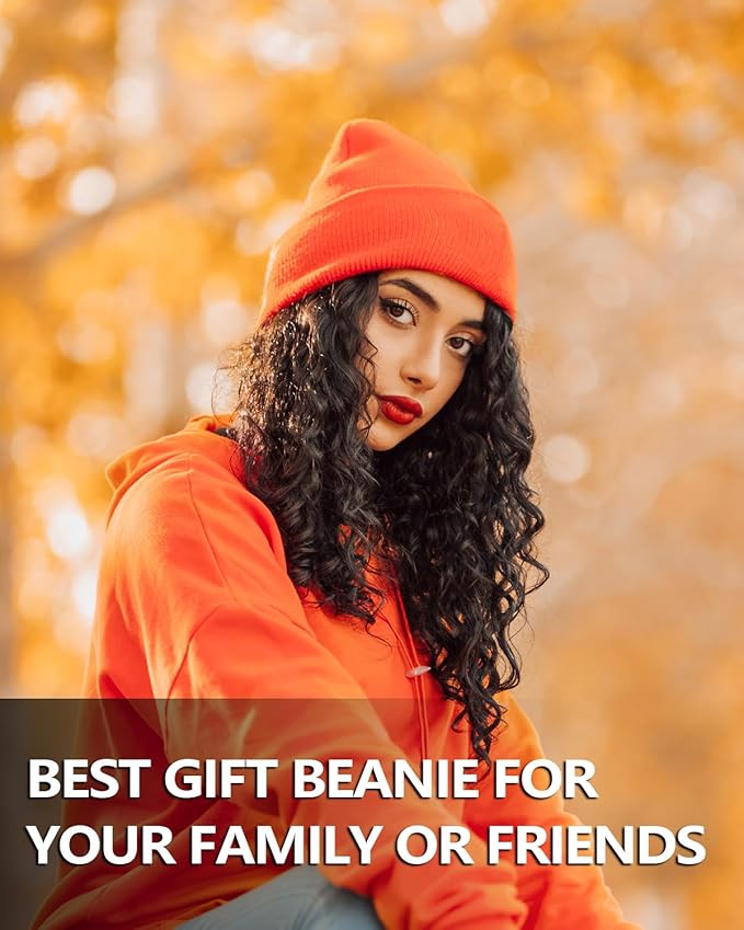 Zylioo Oversize Beanie Hats, XXL Big Size Ribbed Knit Cuffed Winter Hat for Cold Weather, Warm Skull Watch Cap