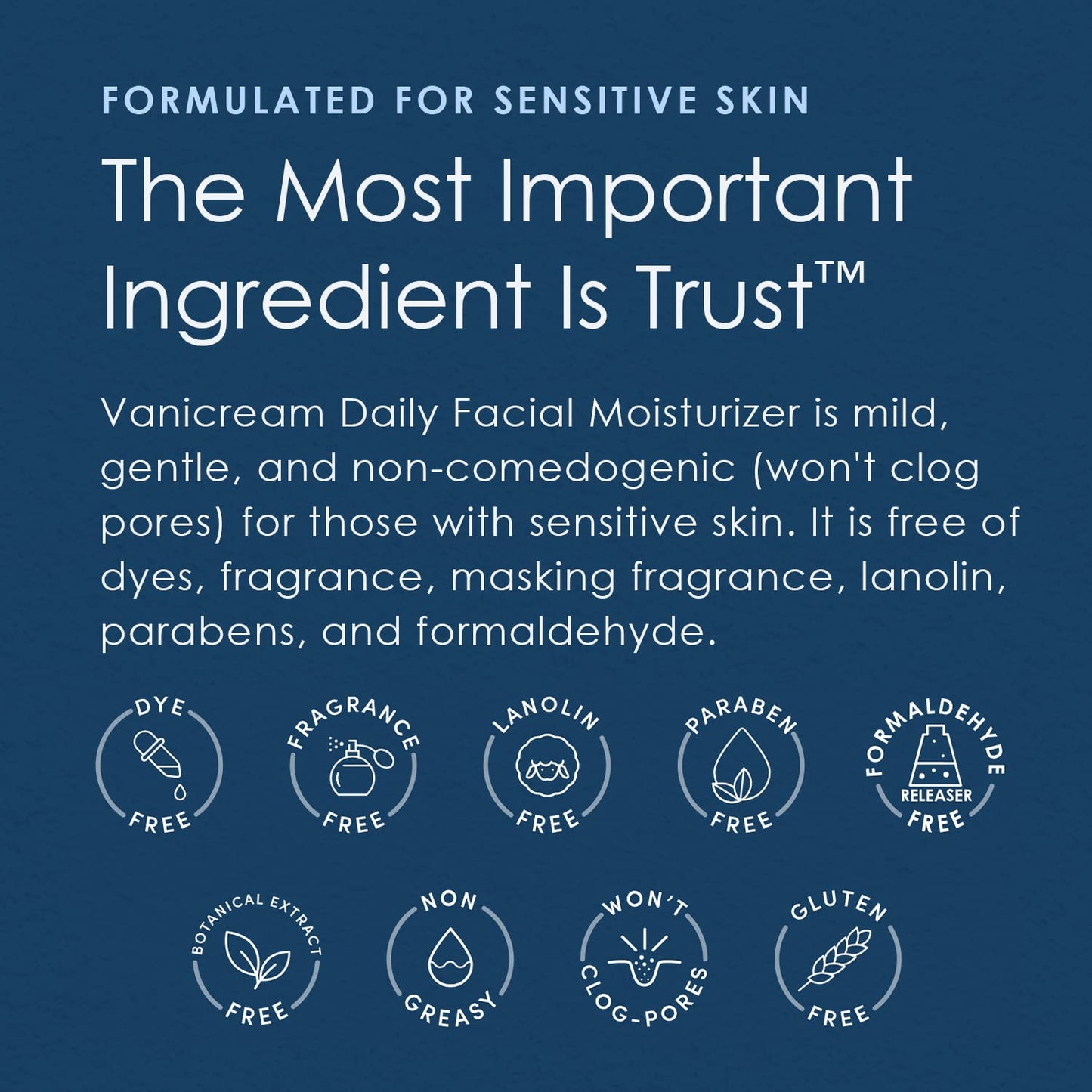 Vanicream Daily Facial Moisturizer With Ceramides and Hyaluronic Acid - Formulated Without Common Irritants for Those with Sensi