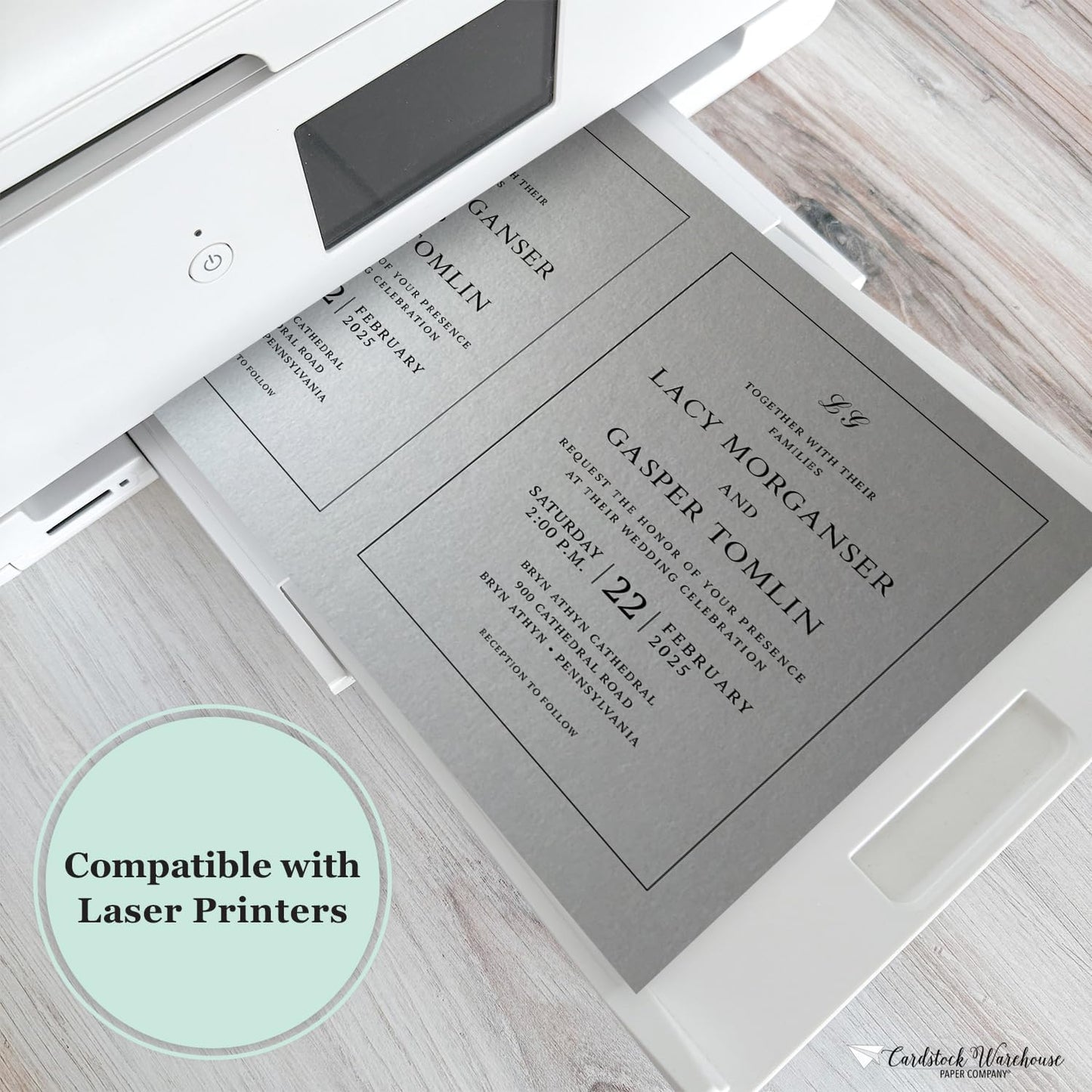Cardstock Warehouse Stardream Silver Cardstock Paper - 25 Sheets, 8.5 x 11" โ 105 lb / 284 GSM Premium Metallic Silver Card Stock for High-end Printing, Card Making, Die-cutting & DIY Projects