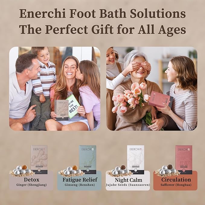Ginseng Energy Boost Foot Soak - Tired Feet Relief, Immune Boost, Athletes Foot,Post-Workout Recovery, Promote Metabolism - Refreshing Foot Spa Chinese Herbal Medicine