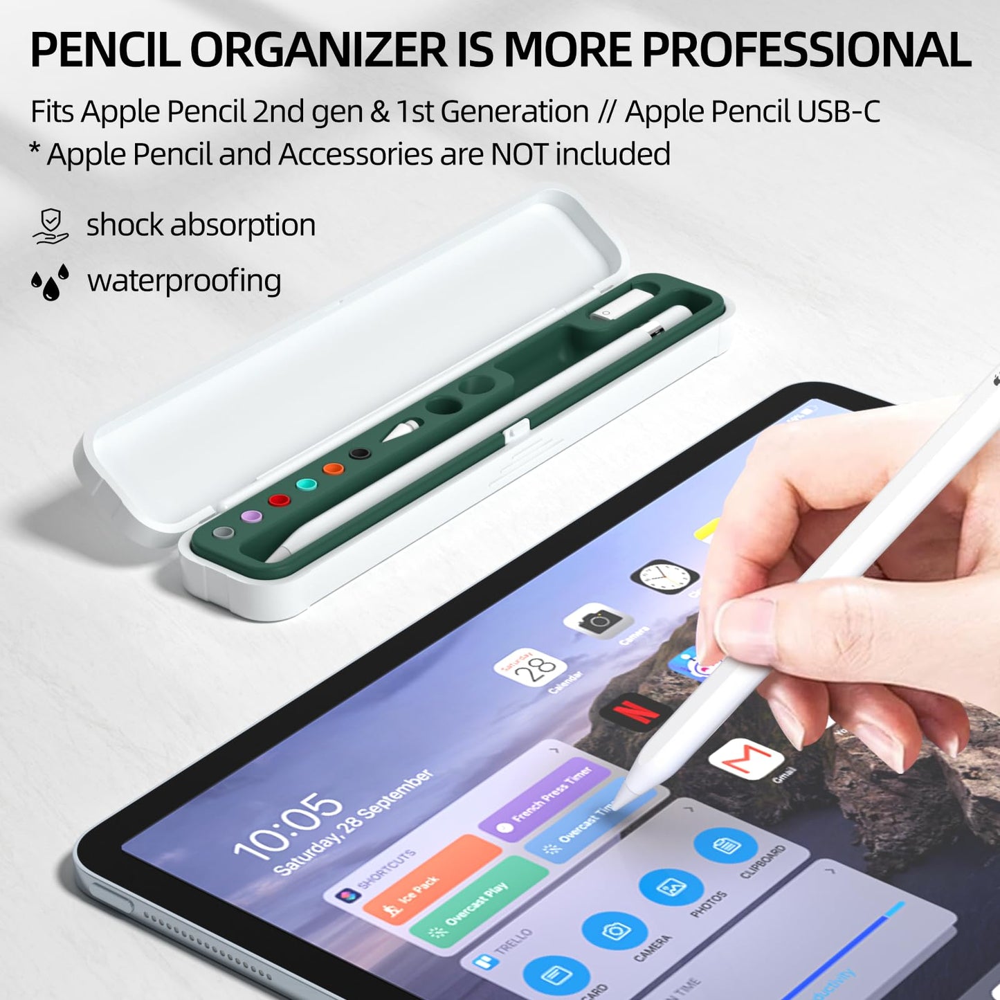 Azf Hard Pc&Silicone Magnetic Case For Apple Pencil Case(Apple Pencil Pro/2Nd Gen/1St / (Usb-C)/ Pro And Samsung Galaxy S-Pen Se