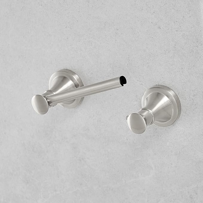 RUMOSE Toilet Paper Roll Holder Bathroom Flexible Pivoting Tissue Handle on Wall Mounted Brushed Nickel Rustproof Toilet Tissue Roll Holder,Stainless Steel