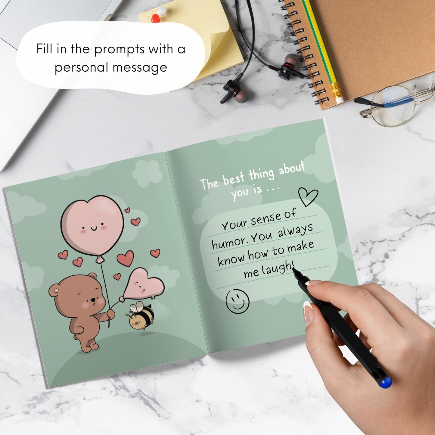 Anniversary Birthday Gift, For Boyfriend Girlfriend, Husband Wife, Dad Mom, Romantic Thoughtful Personalized Gift for Him Her, Reasons Why I Love You (Fill in the Blanks - Reasons Why I Love You)