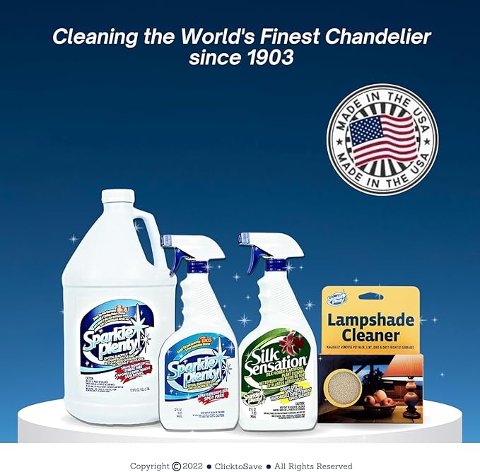 Sparkle Plenty Silk Sensation Artificial Flower & Leaf Cleaner & Shine, Fake Flower Dusting Spray, Silk Plant Cleaner Spray No Wipe, Drip Dry Cleaning Supplies for Artificial Tree (1 Gallon, 2 Pack)