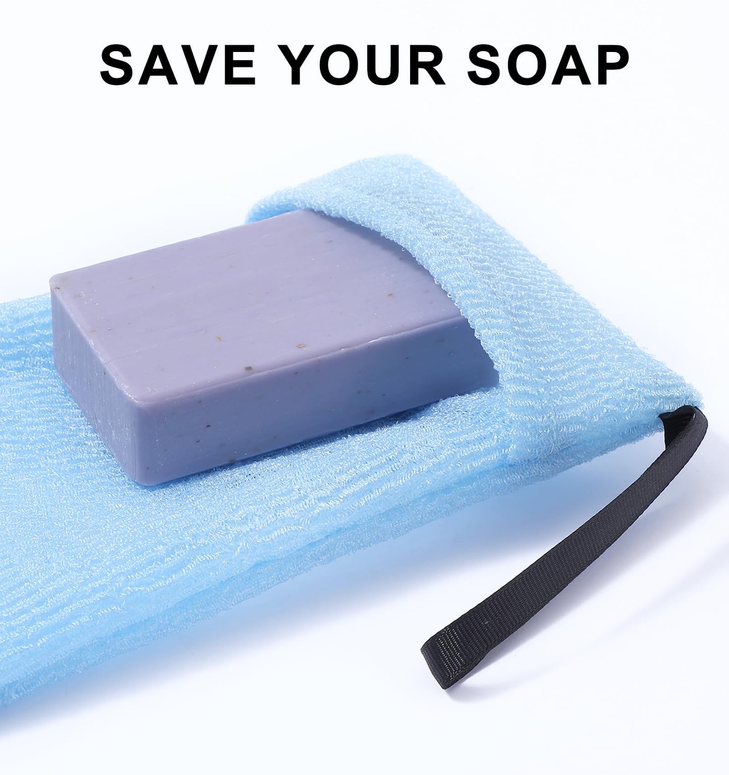 ValueBargain 4 Pcs Bar Soap Bag for Washing Body, Exfoliating Soap Bag Scrubber Pouch Sack for Bath Shower, Facial Cleaning, Tra
