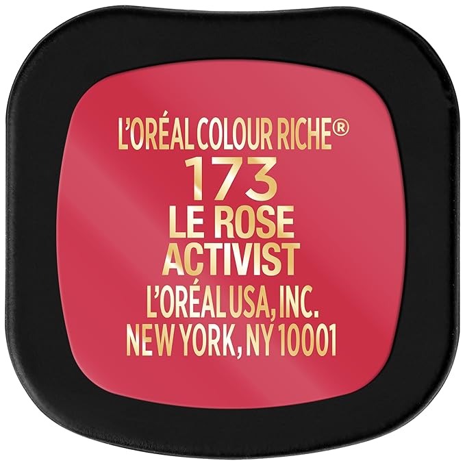 L'Oreal Paris Colour Riche Intense Volume Matte Lipstick, Lip Color Infused with Hyaluronic Acid for up to 16hr All Day Comfort, Le Rose Activist, 0.06 oz