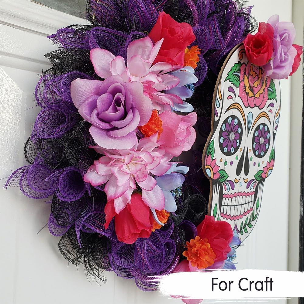 TONIFUL 10 Inch 3 Rolls Black/Orange/Purple Decorative Mesh Ribbons, Fabric Mesh for Tree Home Front Door Wreaths Decorations Supplies, for Halloween Decorations(3 Colors, 10yards/ roll)