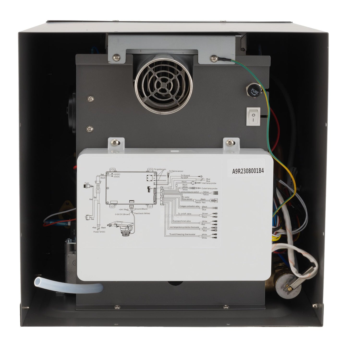 RecPro RV Tankless Hot Water Heater | 60,000 BTU | On Demand Gas Heater for Campers | Remote Control (15" Door, White)