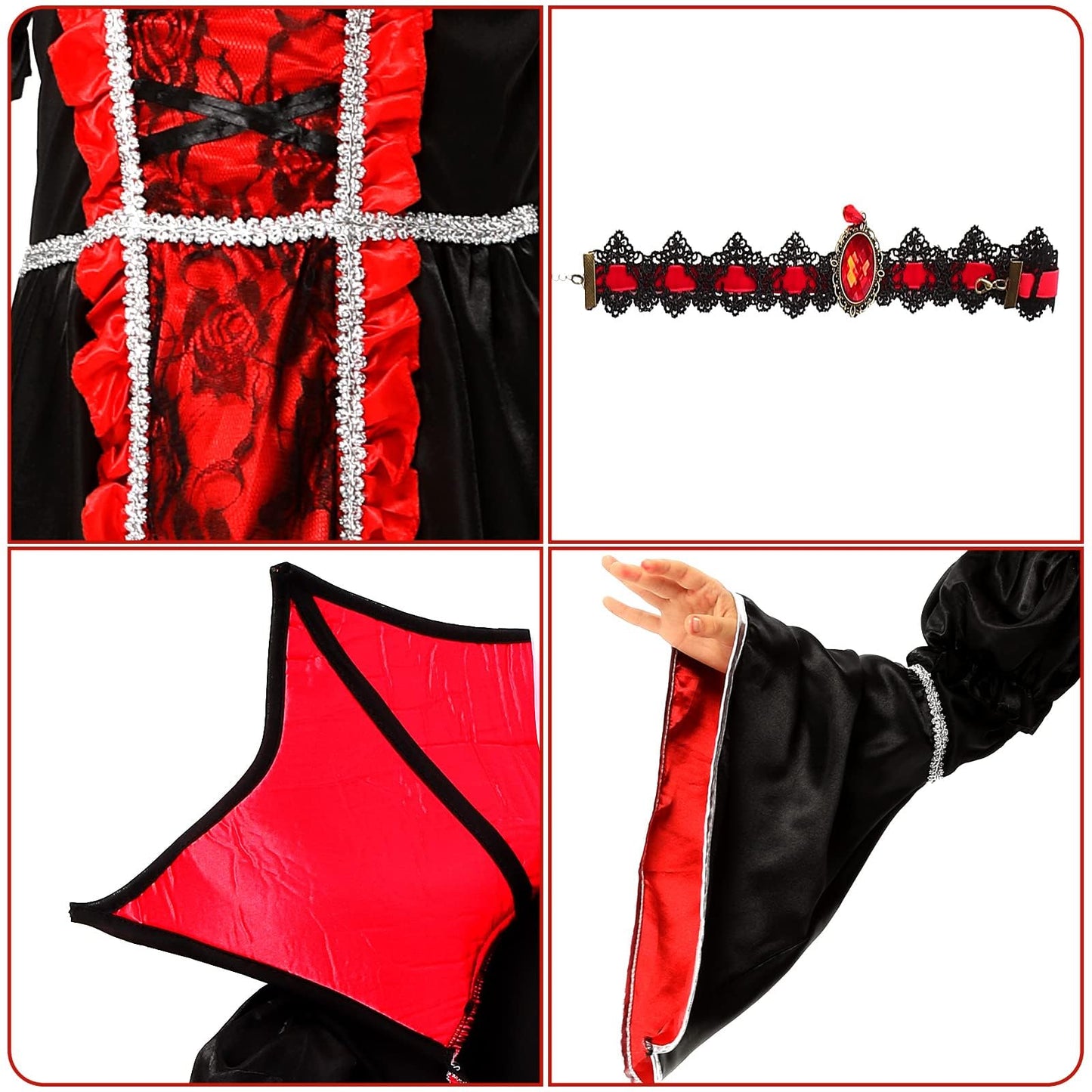 Twister.CK Royal Vampire Costume for Girls,S