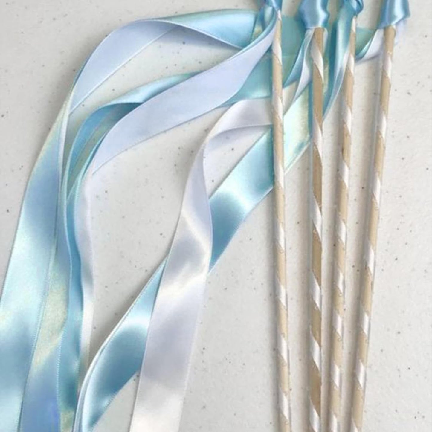 1/8 Inch X 100 Yards Dusty Blue Satin Thin Ribbon Solid Color Double Faced Ribbons Perfect for Crafts Wedding Decor Bow Making Arts Sewing and More