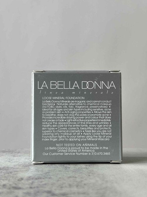 La Bella Donna Loose Mineral Foundation, Non-Chemical SPF50, Only 4 Ingredients, Reef-Safe, Non-Nano, Natural Mineral Makeup with Sun Protection | 10g | Crema
