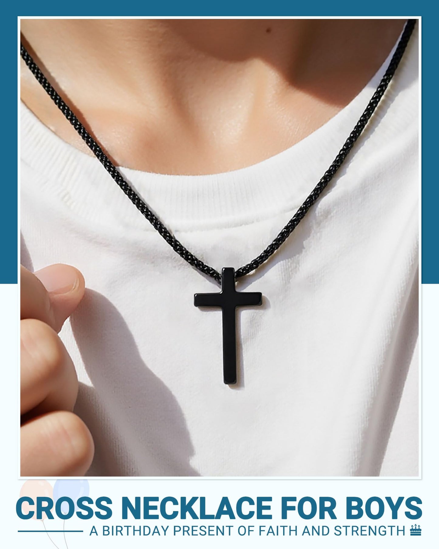 ORISPRE 10 Year Old Boy Birthday Gifts Double Digits, 10th Birthday Decorations Cross Necklace Coolest Gifts for 10 Year Old Boys Ideas