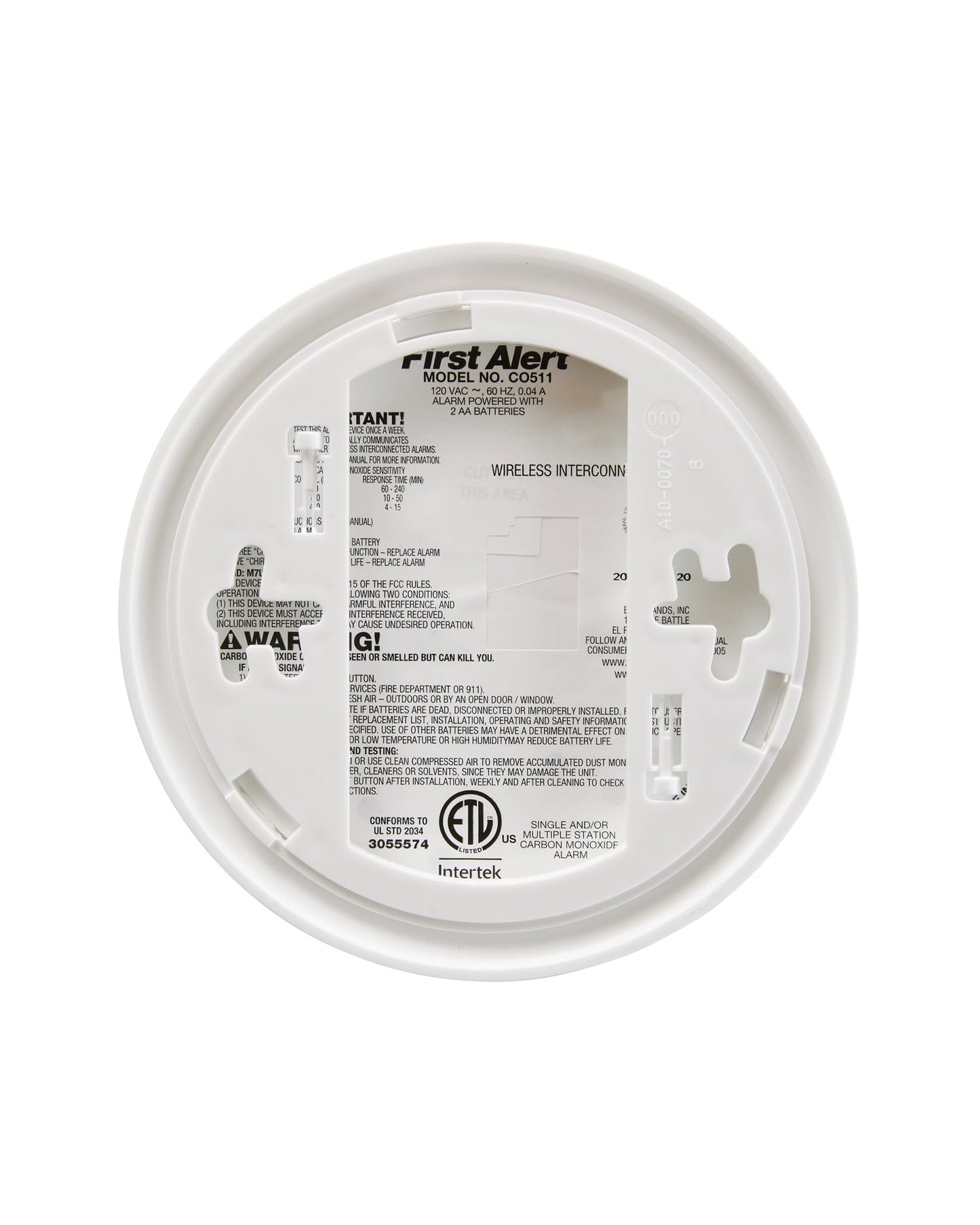 First Alert BRK CO511 Carbon Monoxide (CO) Detector Wireless Interconnected with Voice and Location