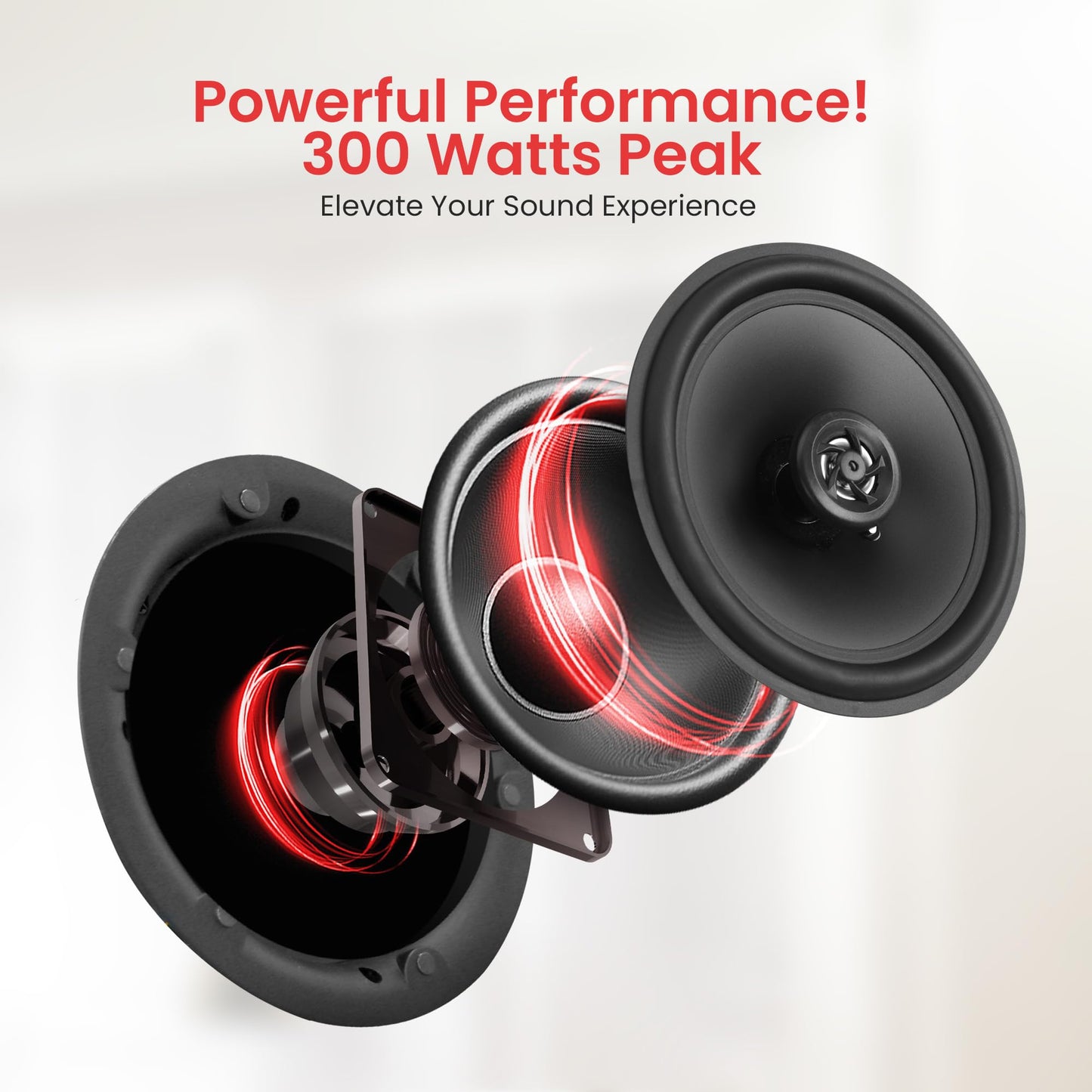 Pyle 6.5 Ceiling Speaker Set - 2-Way Full Range Speaker (Pair) Built-In Electronic Crossover Network In-Ceiling Mount Design