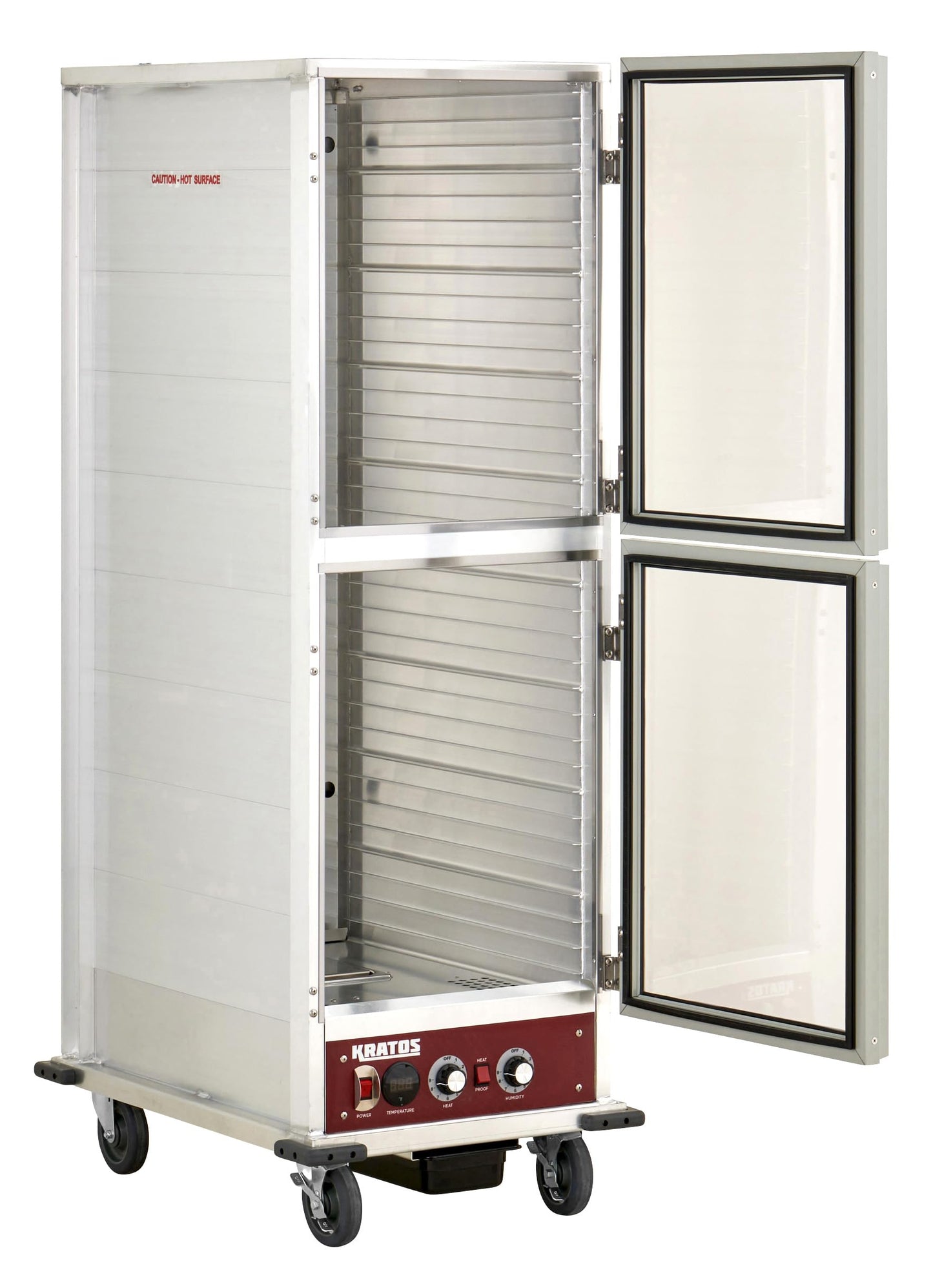 Kratos Full Size Commercial Non-Insulated Holding and Proofing Cabinet with Clear Dutch Doors, Holds 36 Full Size Sheet Pans, 120V, 1440W (28W-602)