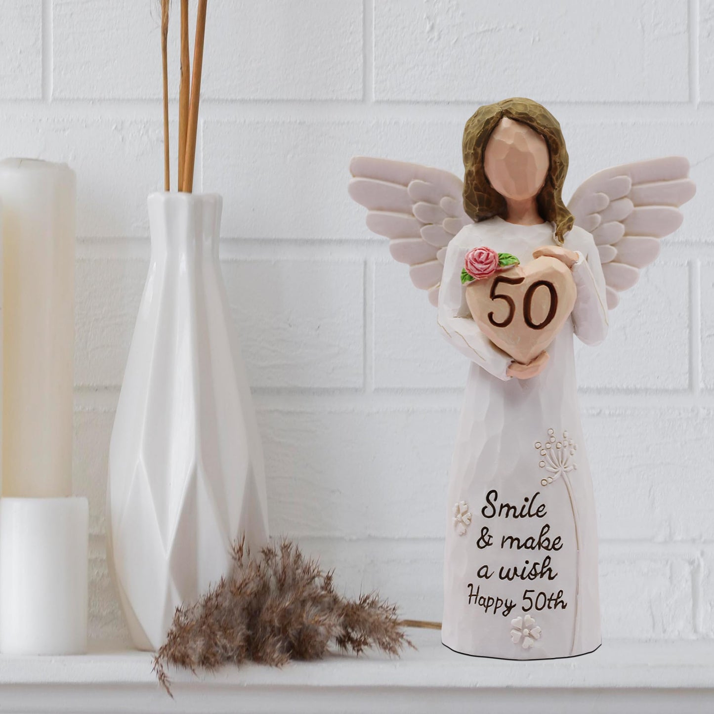 AcowSpt 50th Birthday Gifts for Her, 50th Birthday Gifts for Women, 50 Year Old Gifts for Women, Sculpted Hand-Painted Figurine