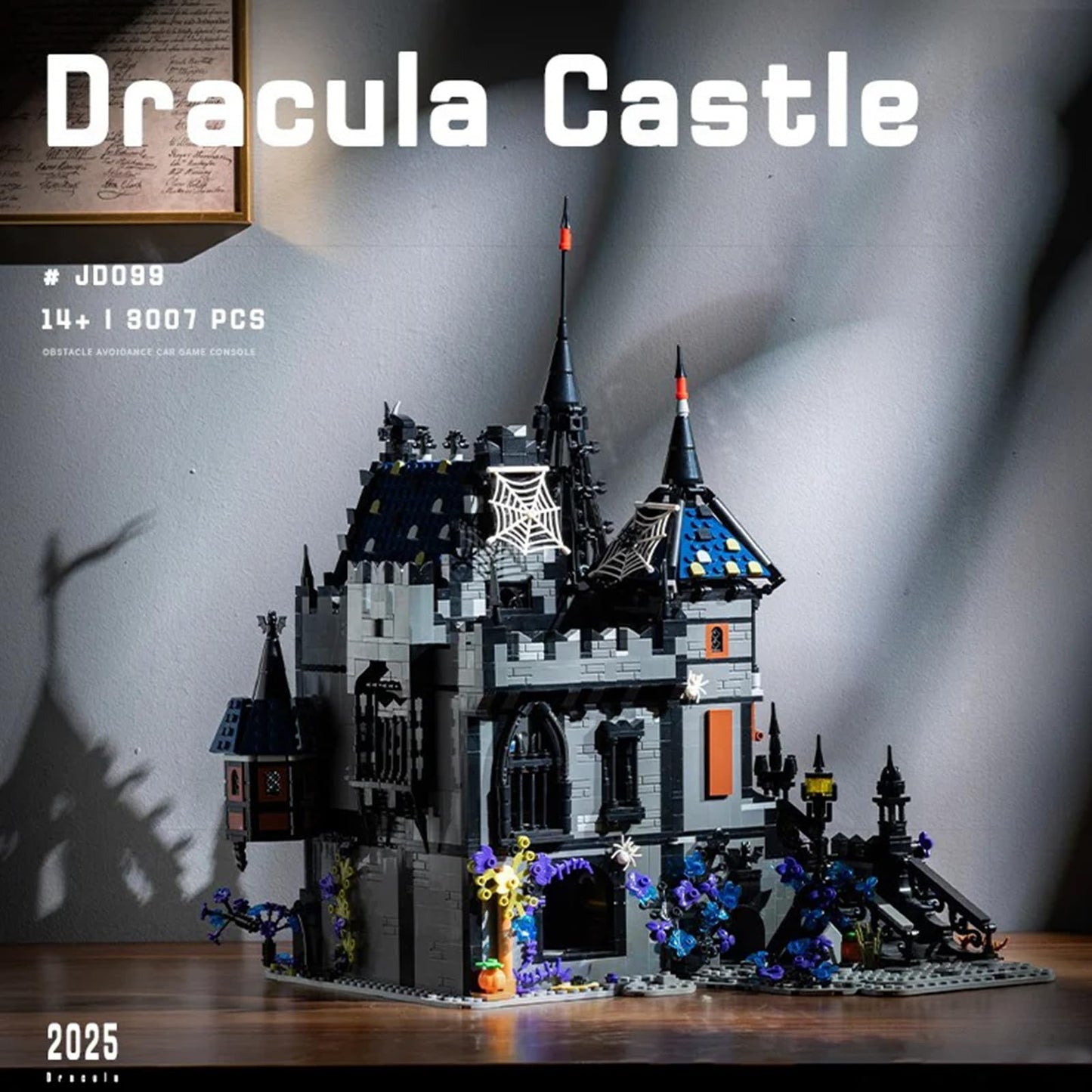 AOUHMN Halloween Vampire Bat House: Dracula's Castle Building Set for Adult, Buildable a Halloween Atmosphere Gift Idea & Room Decor, Horror Fantasy Model for Collectible and Display, (3007 Pcs)