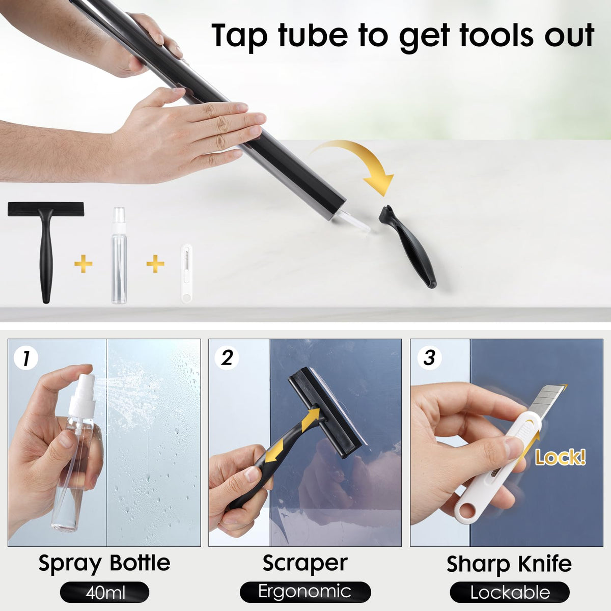 rabbitgoo One Way Window Privacy Film with Kit Window Tint for Home UV Heat Blocking Static Cling Sun Blocker Light Darkening Reflective Mirror Covering See Out Not in 17.5 in X 6.5 Feet Black Silver