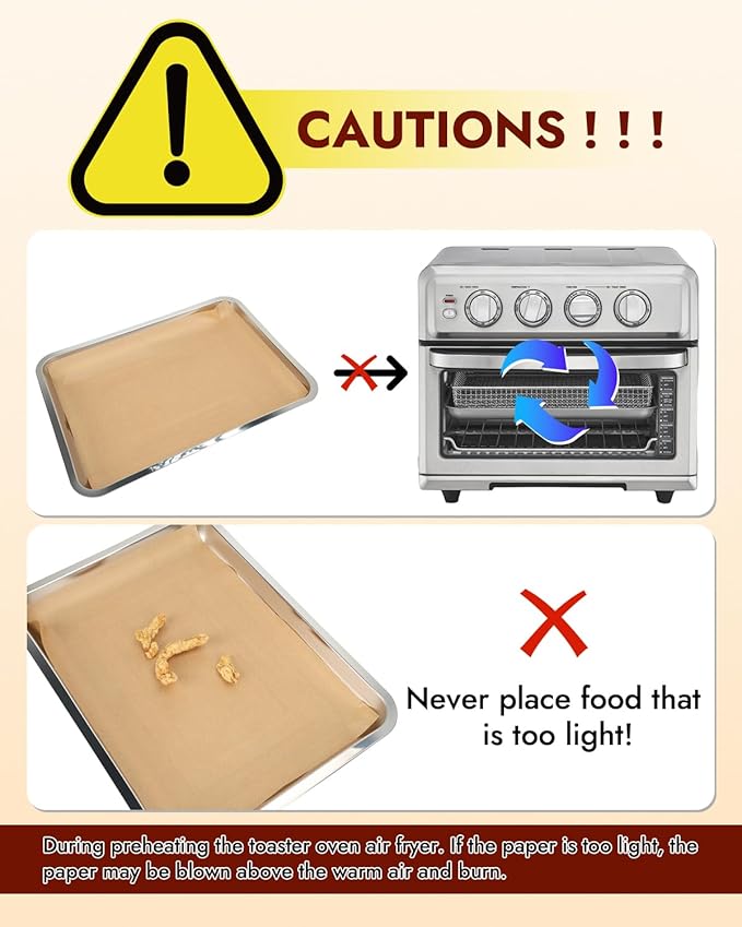 YQL 12x16 Inch 150PCS Disposable Pre-cut Parchment Paper Sheets, Unbleached Parchment Paper Liners, Non Toxic Rectangular Air Fryer Liners for Cookies, Bread, Roasting, Air Fryer and More