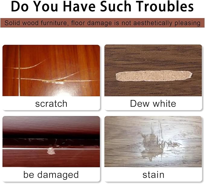 BOPOVA Furniture Markers Touch Up, Wood Floor Scratch Repair Kit, 3 Colors Markers for Scratches, Stains, Floors, Tables, Desks, Cabinet, Bedpost (Black, White, Gray)