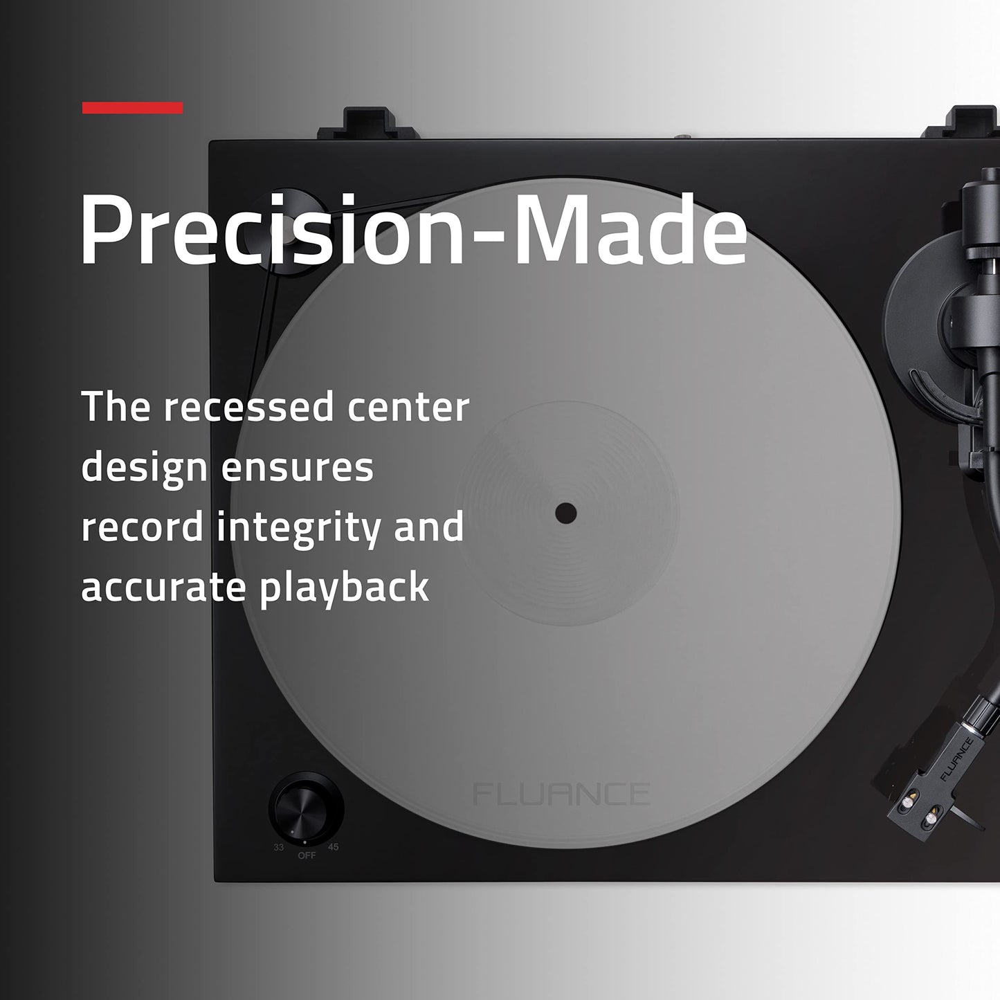Fluance Acrylic Platter Mat For Turntables - Reduces Vibrations For Improved Sound Clarity For Vinyl Record Playback, Antistatic