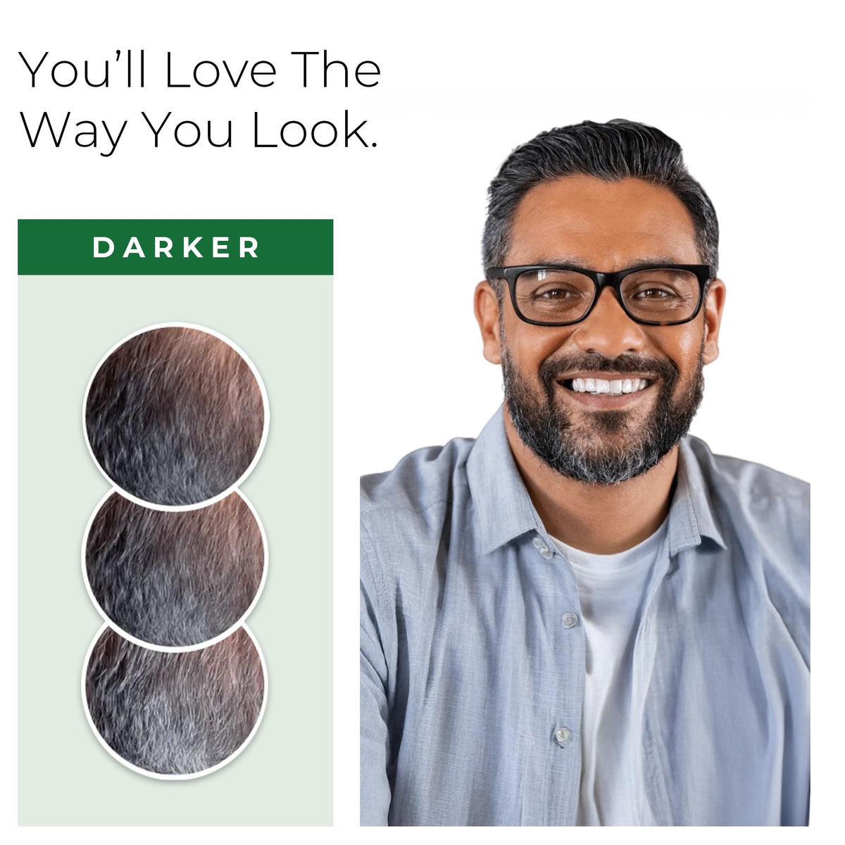 Simpler Partial Coverage Men's Hair Color Color Box - Permanent Beard and Mustache Dye - Ammonia-Free Beard Hair Dye - Fast Gray