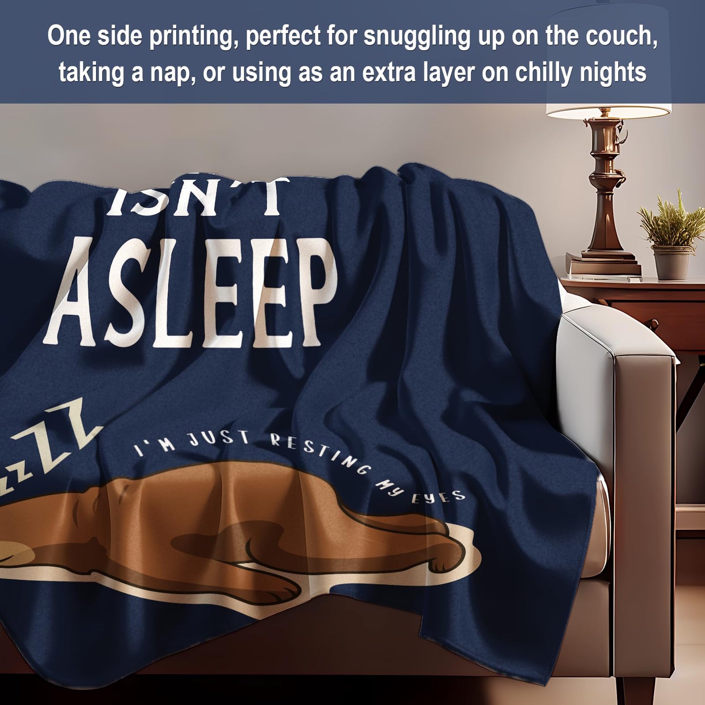 Funny Dad Birthday Gifts, Dad Blanket, Dads Gifts from Daughter Son, Blue Flannel Throw Blanket for Daddy 50" X 60"