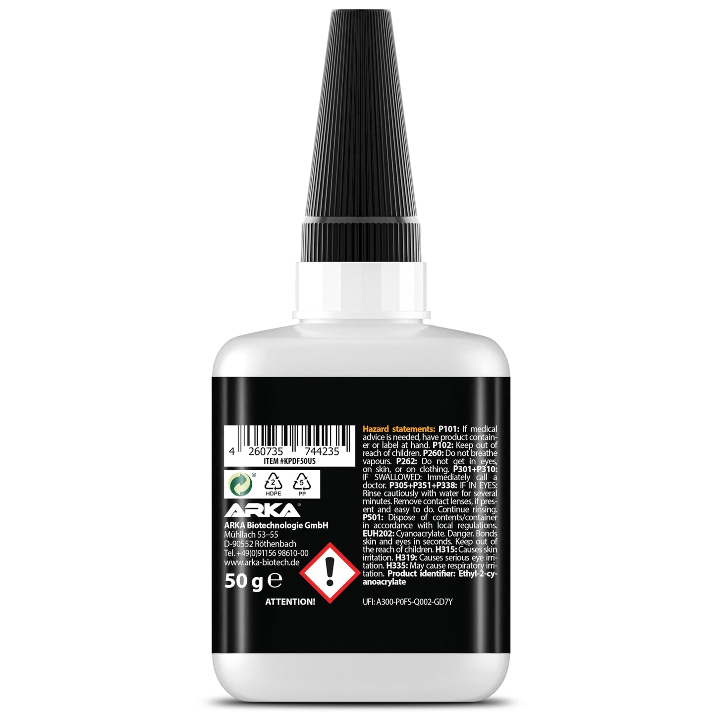 Superglue Thin Liquid XXL Value Size 1.76oz – Capillary Action Adhesive for Tight Cracks – Fast Wicking for Plastic, Wood & Metal – Ultra Clear Industrial Bond – KRAFTPROTZ