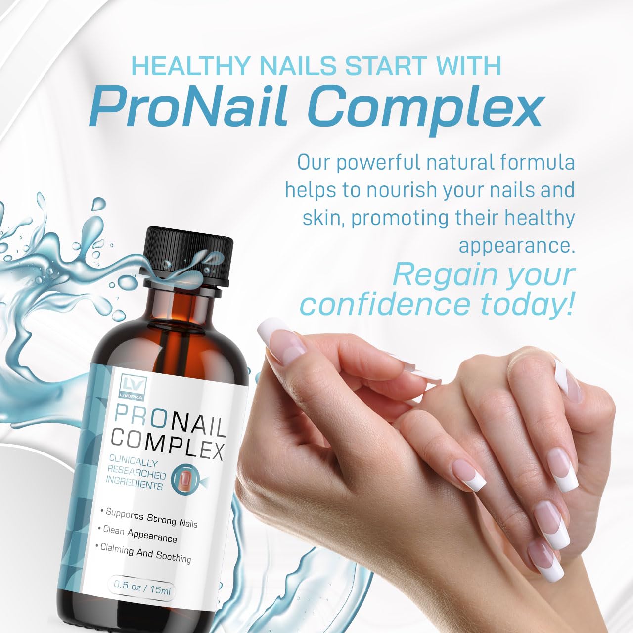 Pronail Complex - Original Formula Toenail Treatment Pronail Complex Liquid Drops Premium Formula Extra Strength, Pro Nail Complex Oil Liquid Drop All Natural Support, 1 Bottle for 1 Month
