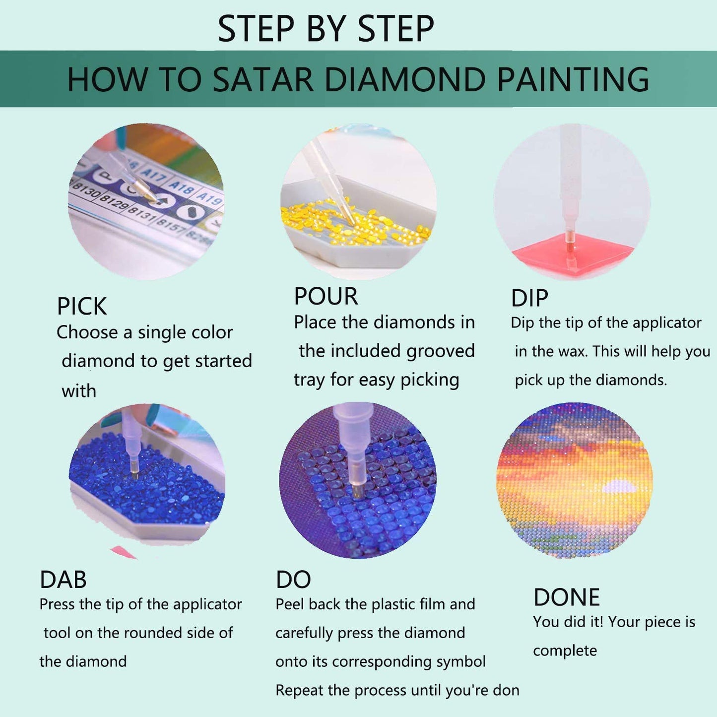 JATOK Large Diamond Painting Kits for Adults (31.5 x 15.7 inch) DIY 5D Sea Moon Full Round Drill Crystal Rhinestone Embroidery Pictures Arts Paint by Number Diamond Art Kits for Home Wall Decor