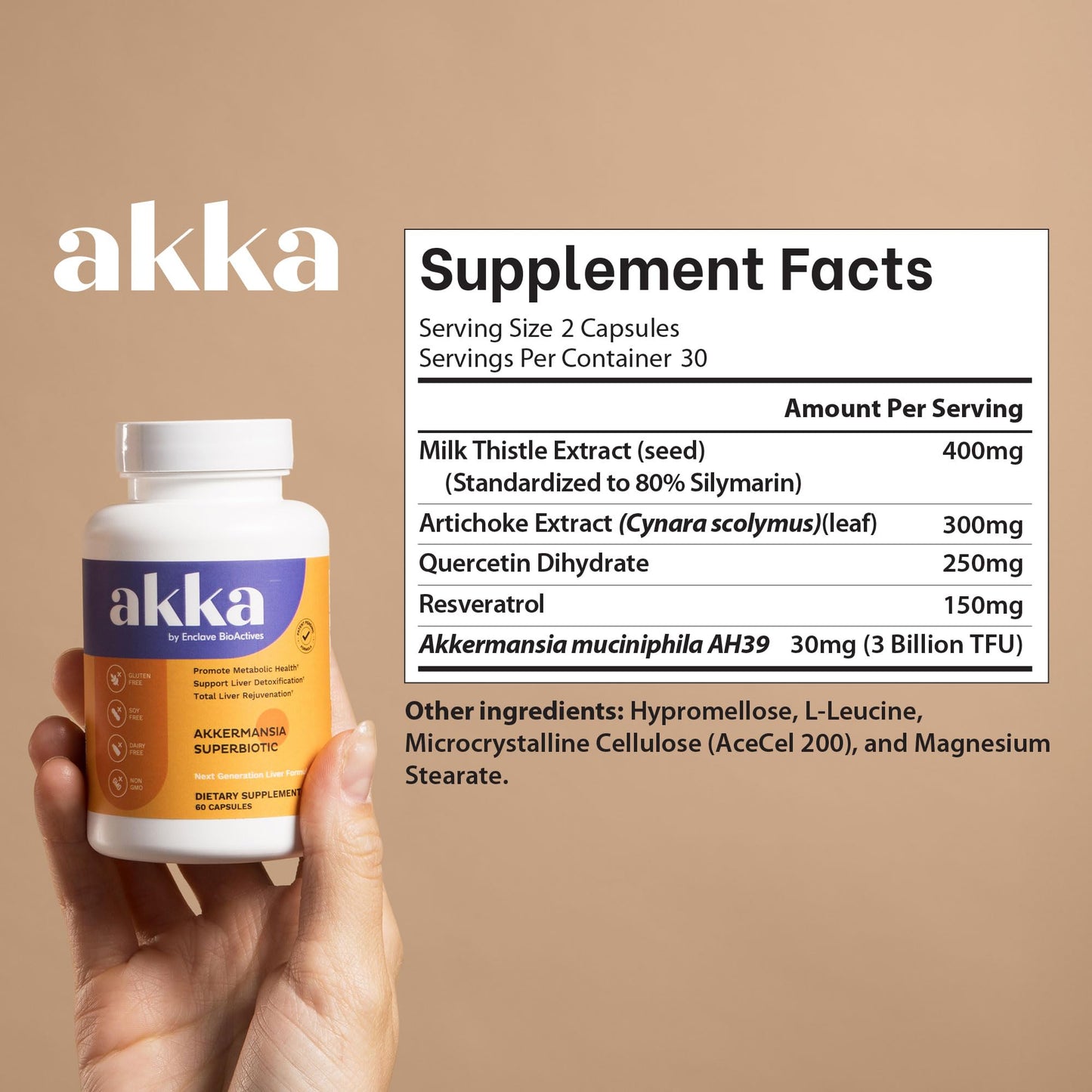 Akka Premium Liver Cleanse Detox & Support Superbiotic - 2pack: Detox, Regeneration, & Restoration Liver Support Supplement with Bioavailable Pasteurized Akkermansia | Vitality | Metabolism | Immunity