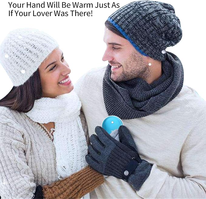 Karecel Rechargeable Hand Warmer, 5200mAh Double-Sided Instant Heating Electric Hand Warmer Power Bank, Up to 11Hrs, USB Portable Handwarmer Pocket Heater, Tech Gifts for Men Women, Winter Essentials