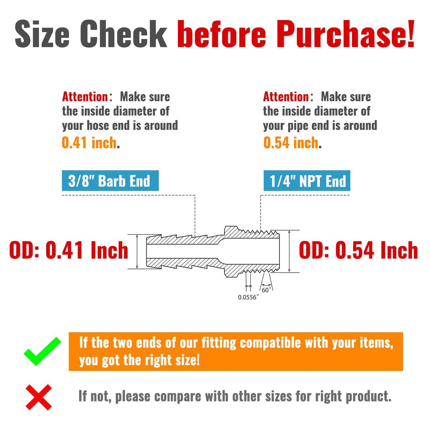 SUNGATOR 12-Pack 1/4" NPT to 3/8" Hose Barb Fittings, Brass Air Hose Fittings, 3/8" Barb to 1/4" NPT Male Thread Adapter, Brass Air Line Repair Connector Kit for Compressor, Gas, Auto Shop