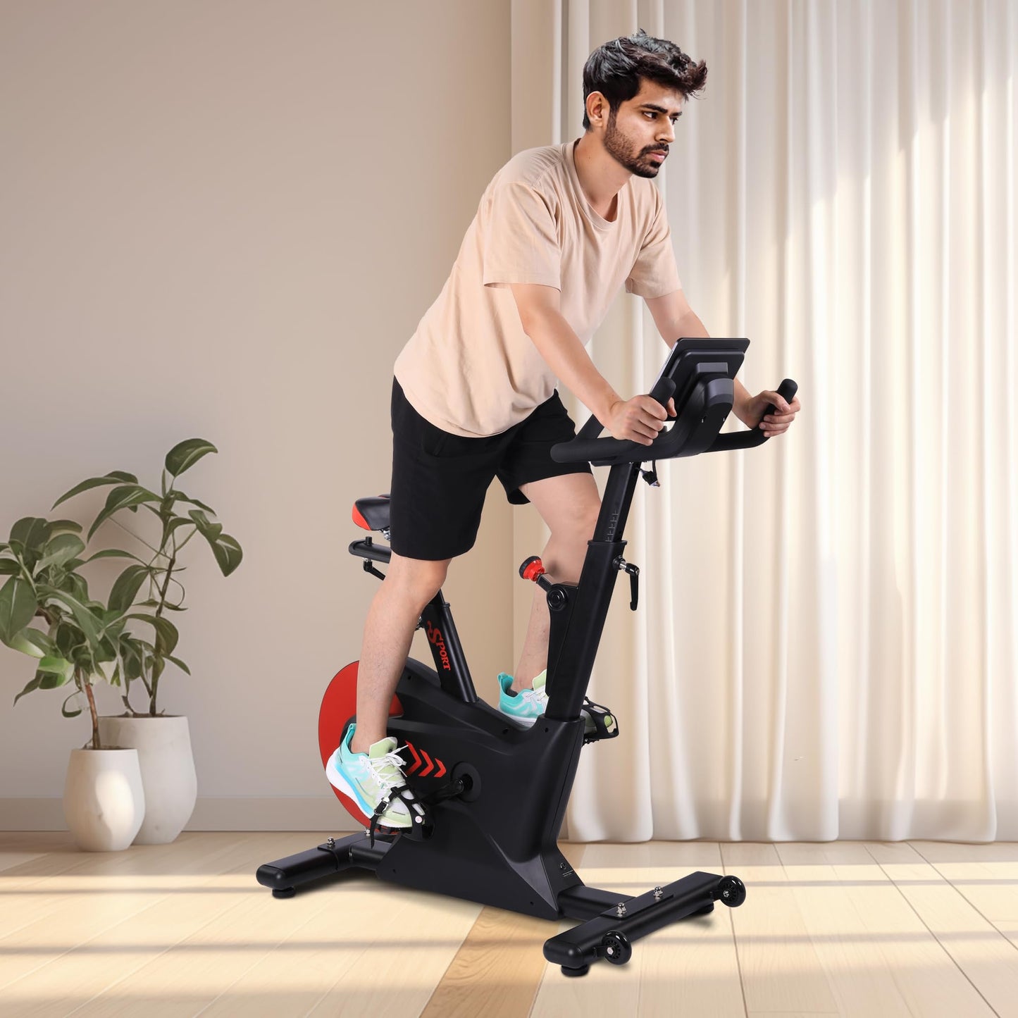 FusionCycle Pro Magnetic Exercise Bike - Smart Knob Resistance, Silent Belt Drive & App Connectivity for Home Cardio Workouts, Cycle Bike with Ipad Mount & Seat Cushion, Rear Flywheel