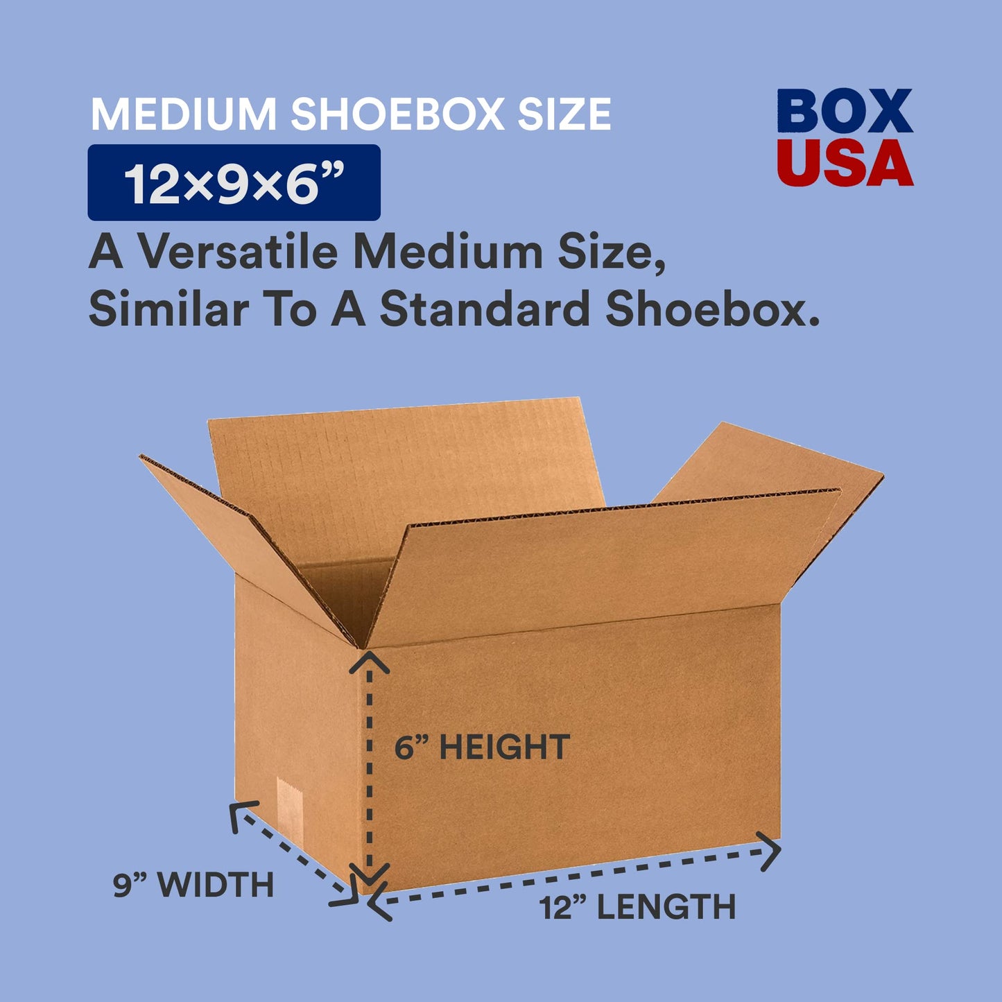 BOX USA Shipping Boxes 12"L x 9"W x 6"H, 25-Pack Small Corrugated Cardboard Boxes for Shipping, Mailing, Packing, Packaging and Storage
