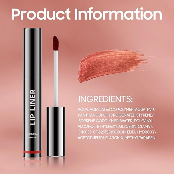 OETUIOW Lip Tint Stain Peel Off - Waterproof Lip Liner Stain, Moisturizing Long-Lasting Lip Stain, Create A Natural Lip Color, Enhancing Complexion for All Skin Types (Nude, 0.12 Fl Oz (Pack of 1))