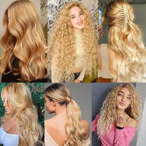613 Human Hair Bundles Blonde Deep Wave Bundle 613/27 Human Hair Bundle 20 22 24 inch Honey Blonde 3 Bundles 300g