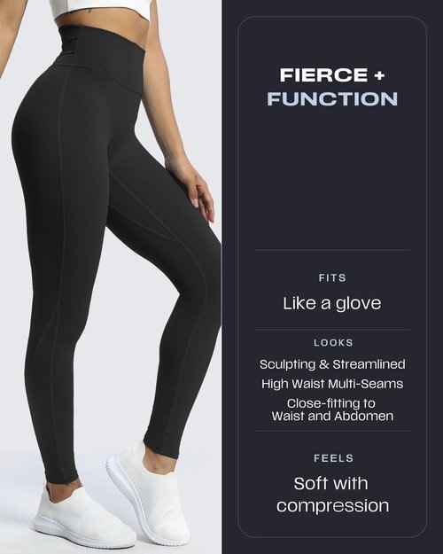 Aoxjox High Waisted Workout Leggings for Women Trinity Yoga Pants 26.5" (Black 3 Pieces Pack, Medium)