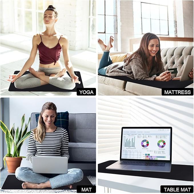 Grounding Mat,Grounding Wrist Strap,Reconnect to The Earth Improve Sleep Help with Anxiety,Grounding Mat at Home, Work, Yoga Mat