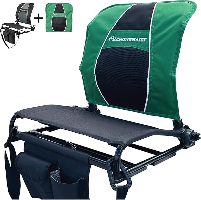 STRONGBACK Lumbar Support Stadium Seat for Bleachers – Ergonomic Chair with Back Support for Adults & All-Day Comfort