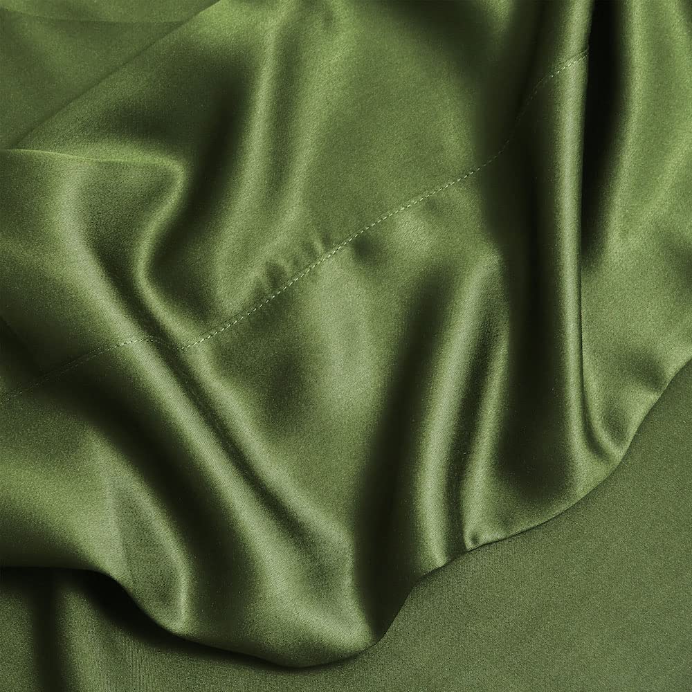 DOZ Flat Sheet, 100% Viscose derived from Bamboo, Organically Grown, Buttery Soft, Cooling Sheets, High GSM, 1 Top Sheet Only (Forest, Twin/Twin XL)