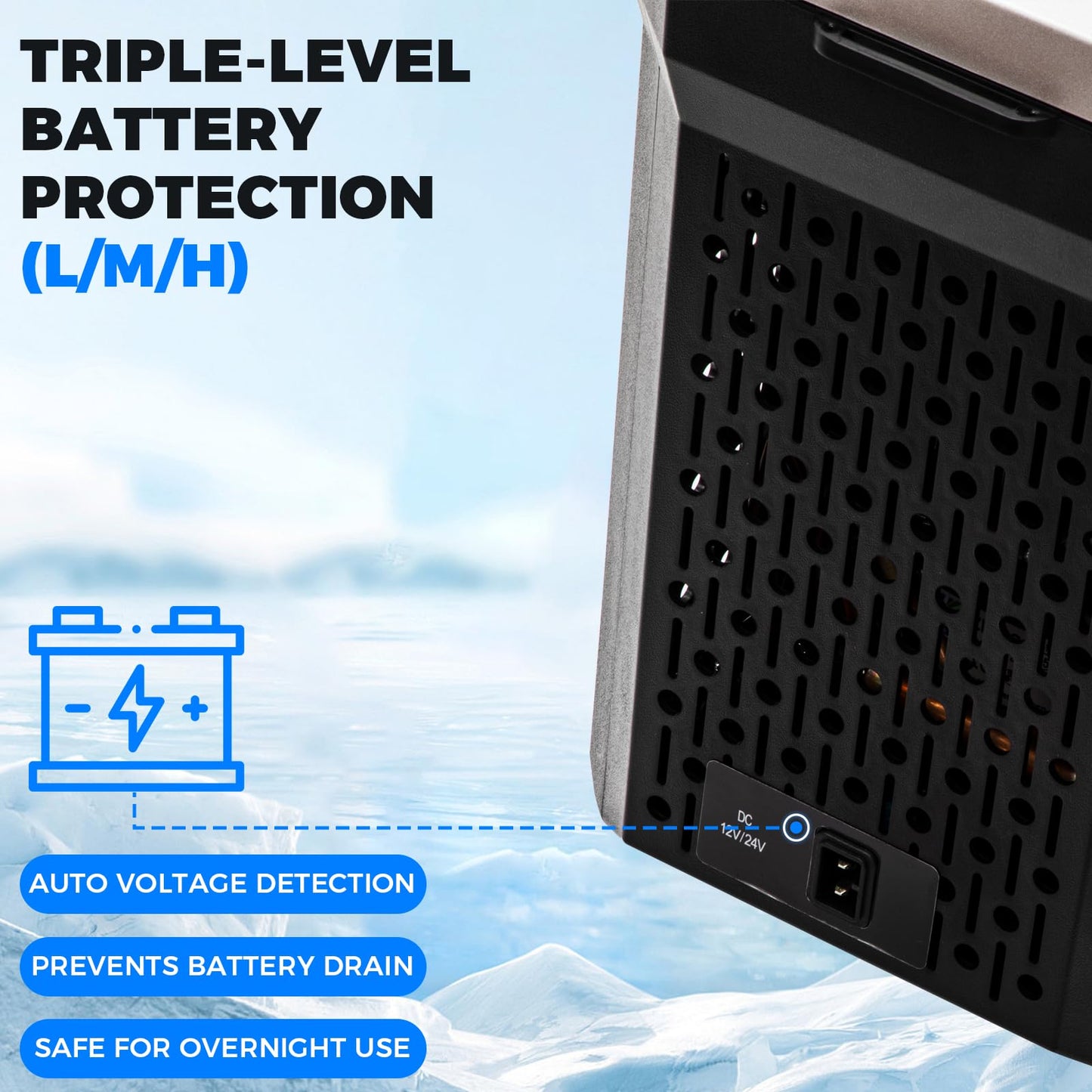 12 Volt Refrigerator with APP Control,Car Refrigerator 19QT Portable Freezer Compressor Cooler(-4°F ~ 68°F”),Car Refrigerator with Cup Holders Fridge12/24V DC&110V AC for MPV,RV,Travel,SUV,Van Camping