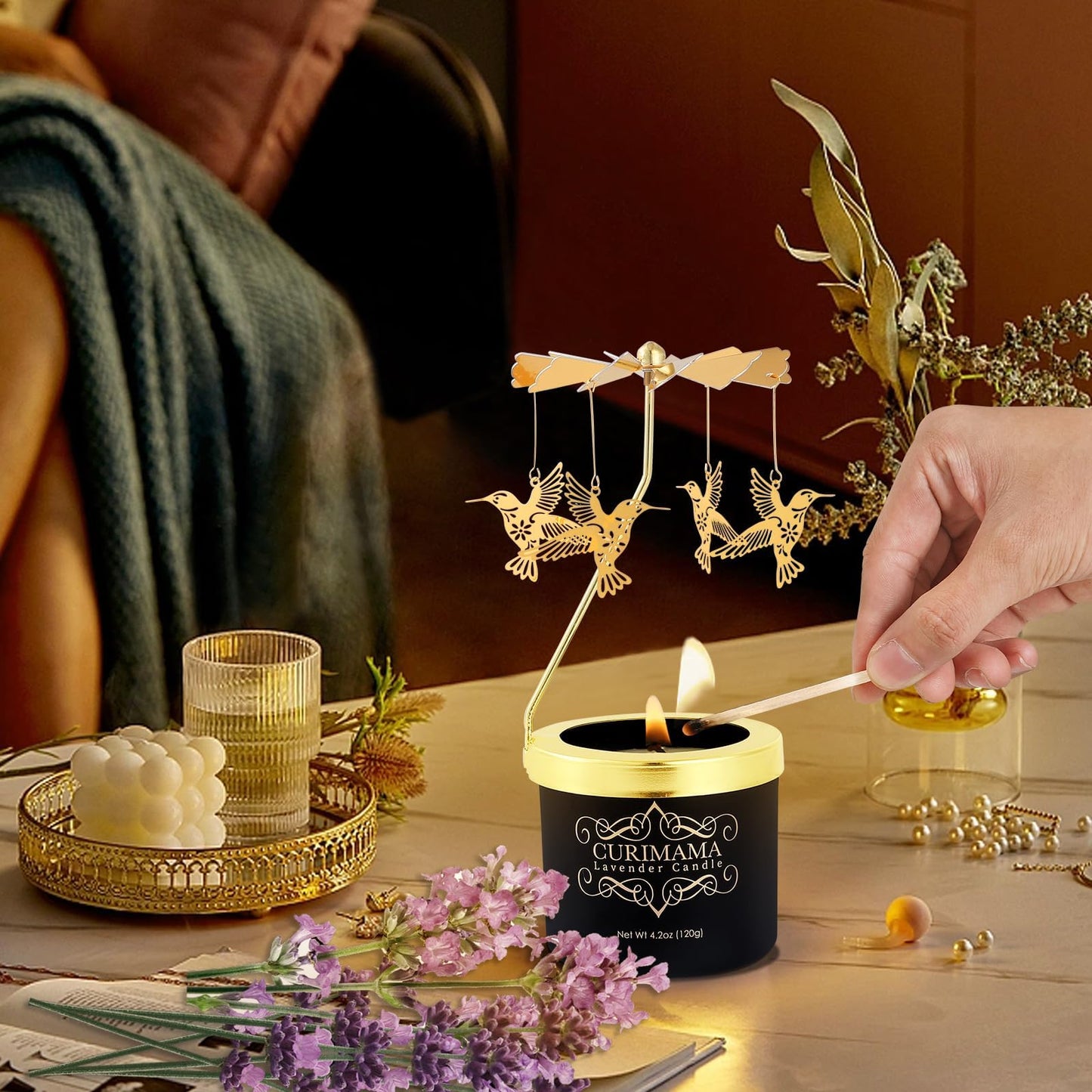 Gifts for Women, Hummingbird Gift for Women Friendship, Funny Birthday Gifts for Wife Mom Grandma, Lavender Scented Candle Presents for Mom, Gift Ideas for Her