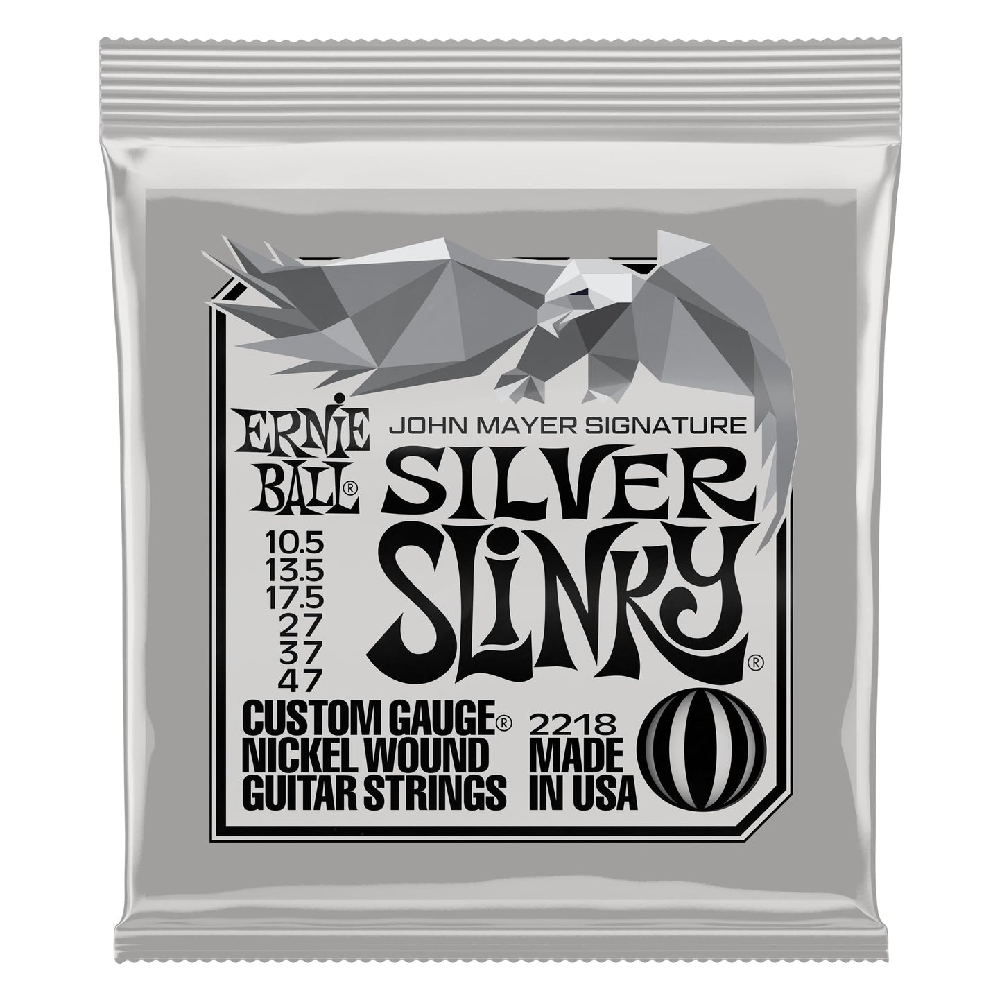 Ernie Ball John Mayer Silver Slinky Nickel Wound Electric Guitar Strings - 10.5-47 Gauge