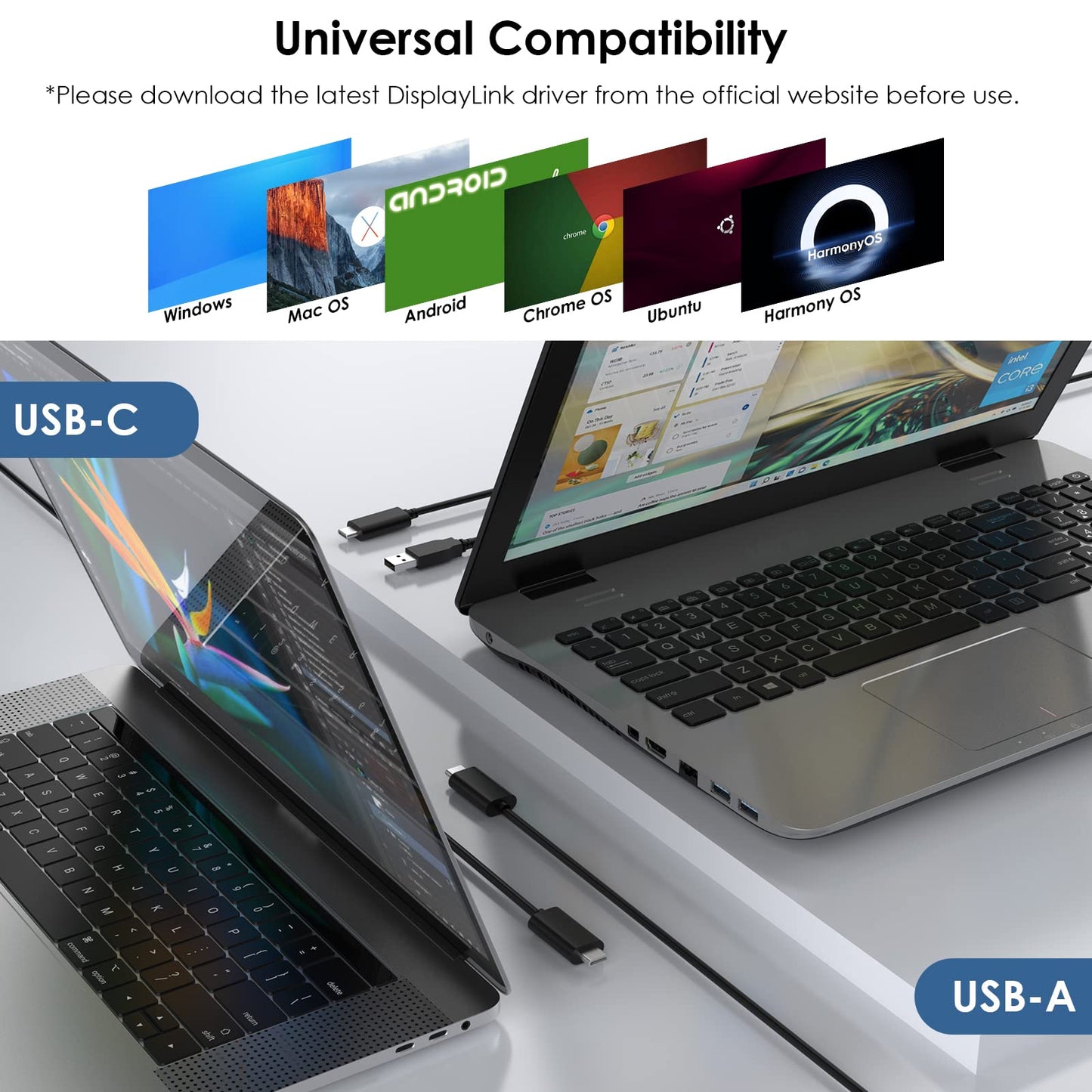 Wavlink 4K Universal Usb C Docking Station Dual Monitors, Displaylink Dock, 100W Pd Charging For Macbook M1/M2, Thunderbolt 4/3,