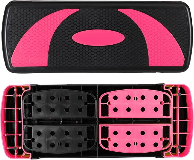 ZENY 31’’ Aerobic Step Platform, Adjustable Exercise Workout Stepper with Stable Risers, Stand Up Steppers for Exercise at Home, Fitness Equipment for Home Gym